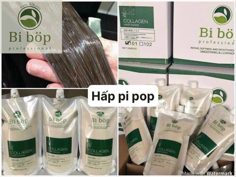 Hấp dầu bibop 1000ml chính hãng phục hồi tóc hư tổn