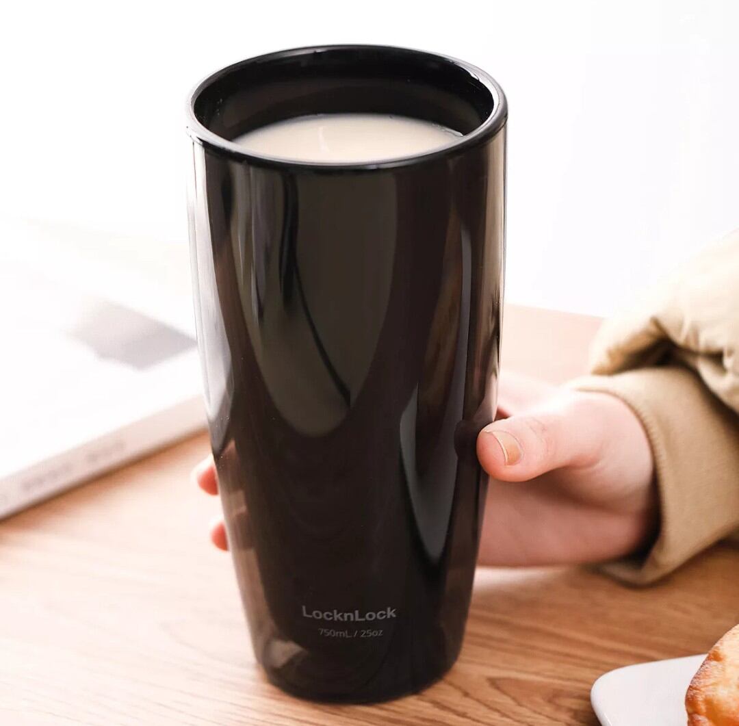 Ly Nhựa Lock&Lock 2 Lớp 750ml - Màu Đen