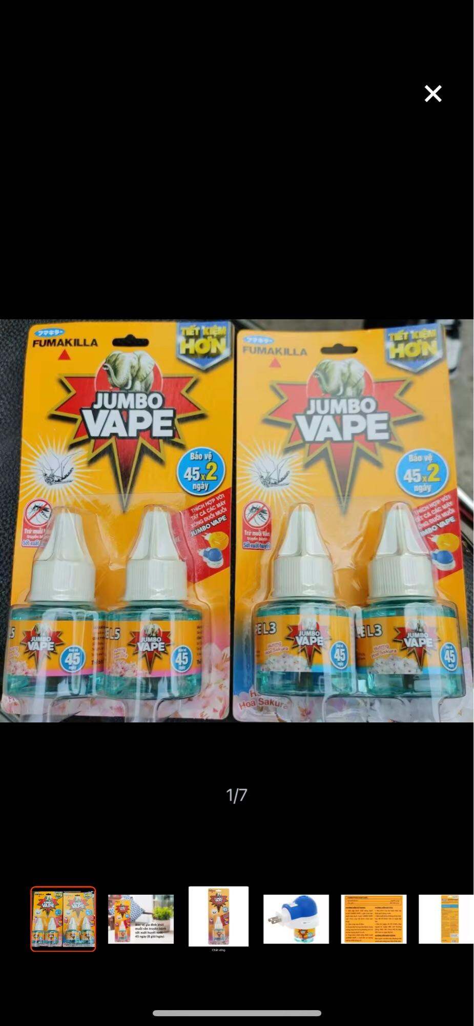 Chất xông đuổi muỗi Jumbo Vape