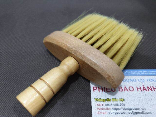 Phủi Tóc Cán Gỗ Lông Mềm Phủi Sạch Tóc. Cây Phủi Tóc Nam Barber Cán Gỗ Cao Cấp Cho Thợ. (Ảnh thật)