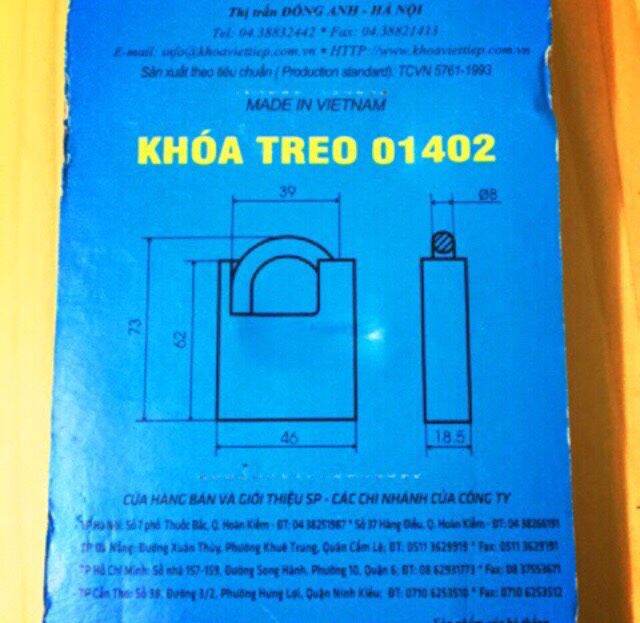 Khoá chống cắt Việt Tiệp 01402