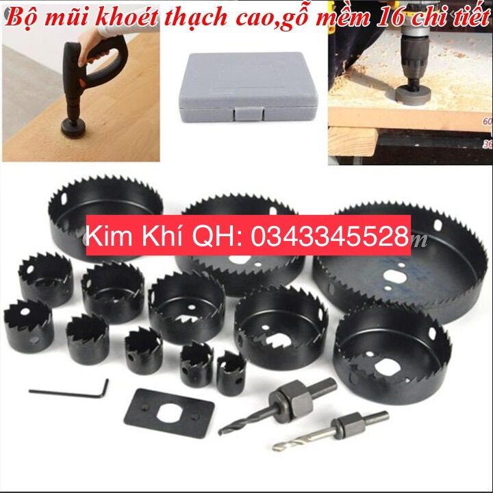 Bộ khoét Thạch cao 16 chi tiết