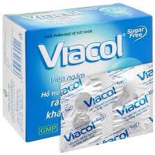 Viên ngậm Viacol không đường hỗ trợ giảm ho, đau rát họng hộp 20 viên