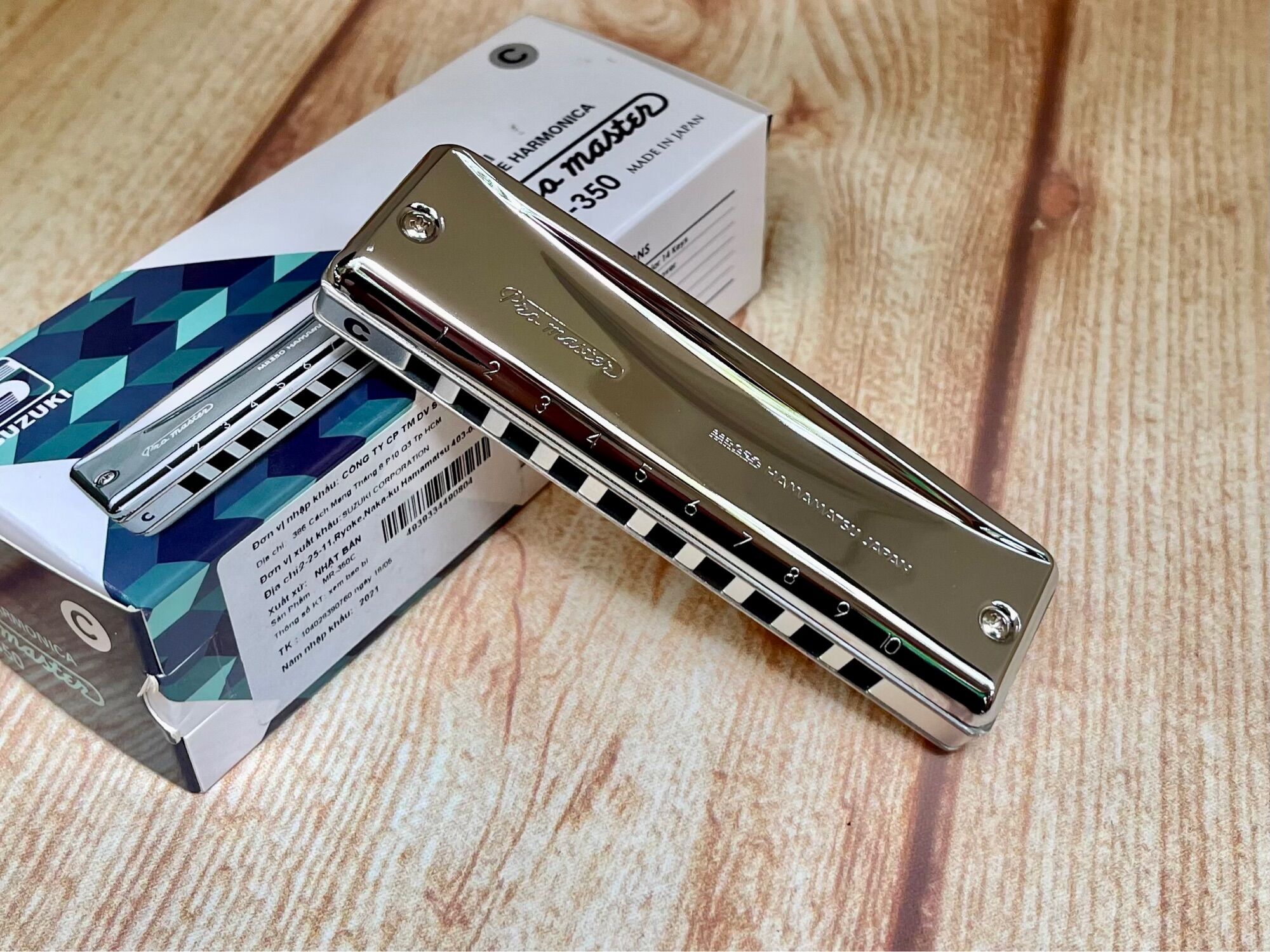 Kèn harmonica 10 lỗ Diatonic Suzuki ProMaster Mr-350