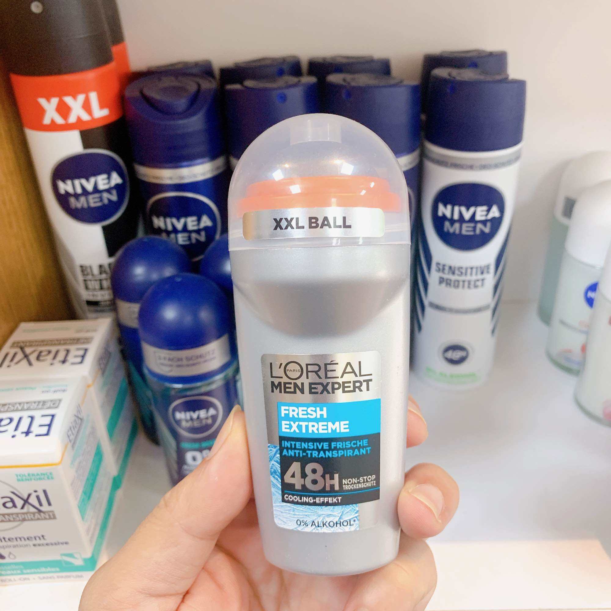 Lăn khử mùi Loreal Men Expert lăn nách nam kháng khuẩn, khử mùi lên tới 96h-Nội Địa Đức-50ml