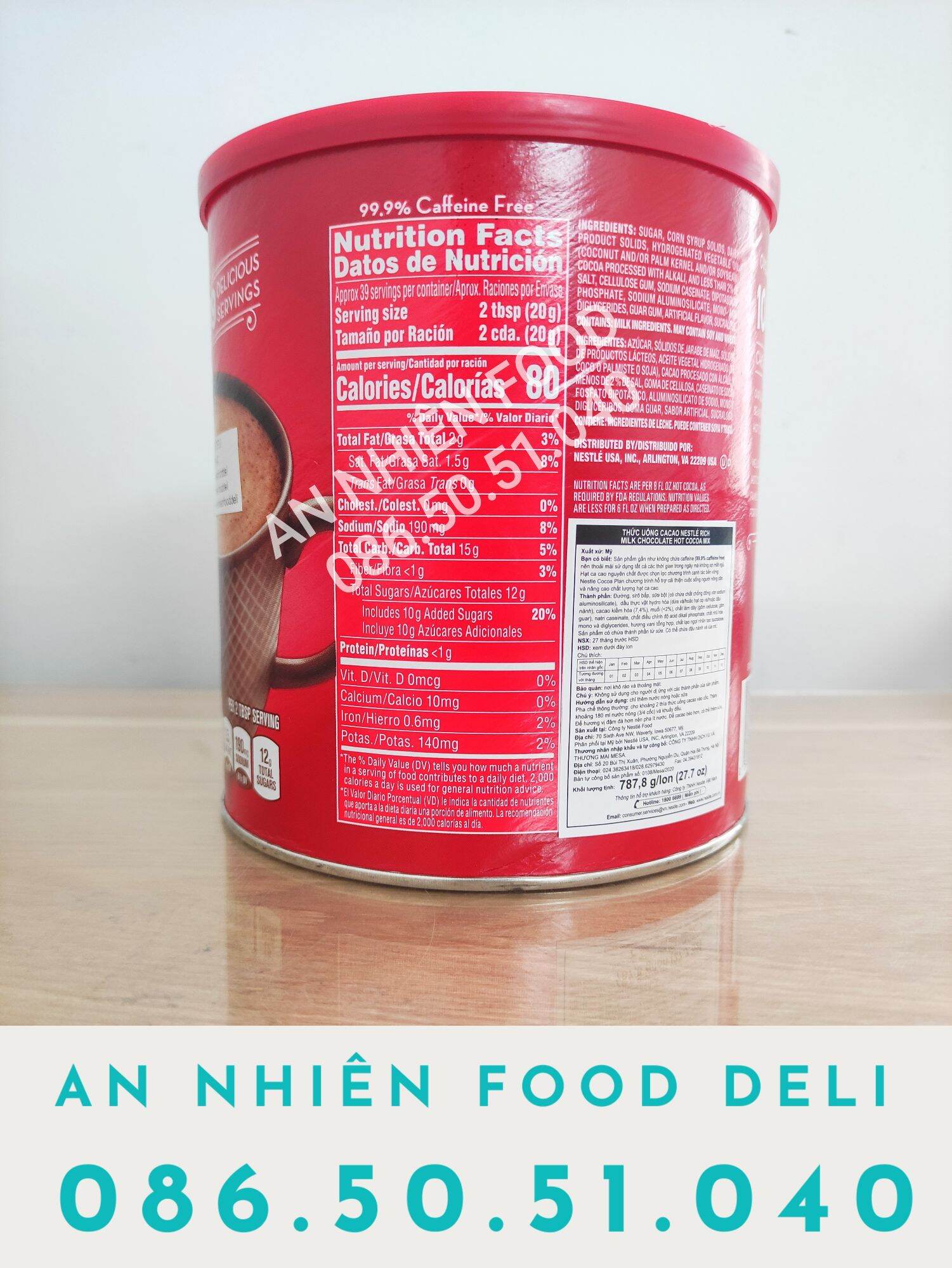 Bột Pha Socola Sữa Nestlé Thức uống Chocolate Milk Rich