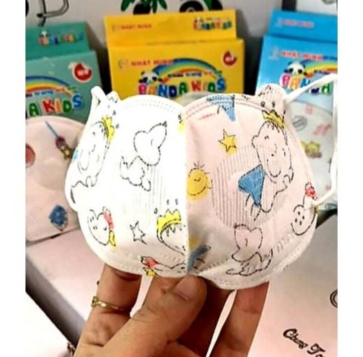 Hộp 10 cái khẩu trang Panda kids cho bé từ 1 đến 5 tuổi