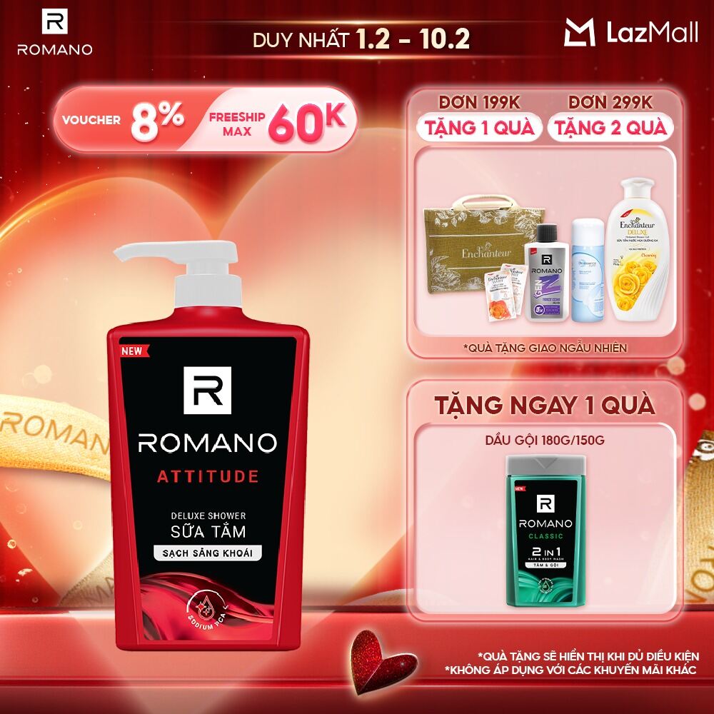 Sữa tắm hương nước hoa Romano Attitude 650g