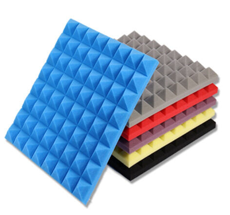 4 tấm mút tiêu âm,cách âm hình gai ( Được chọn màu). kích thước 1 tấm 50*50cm dày 5cm