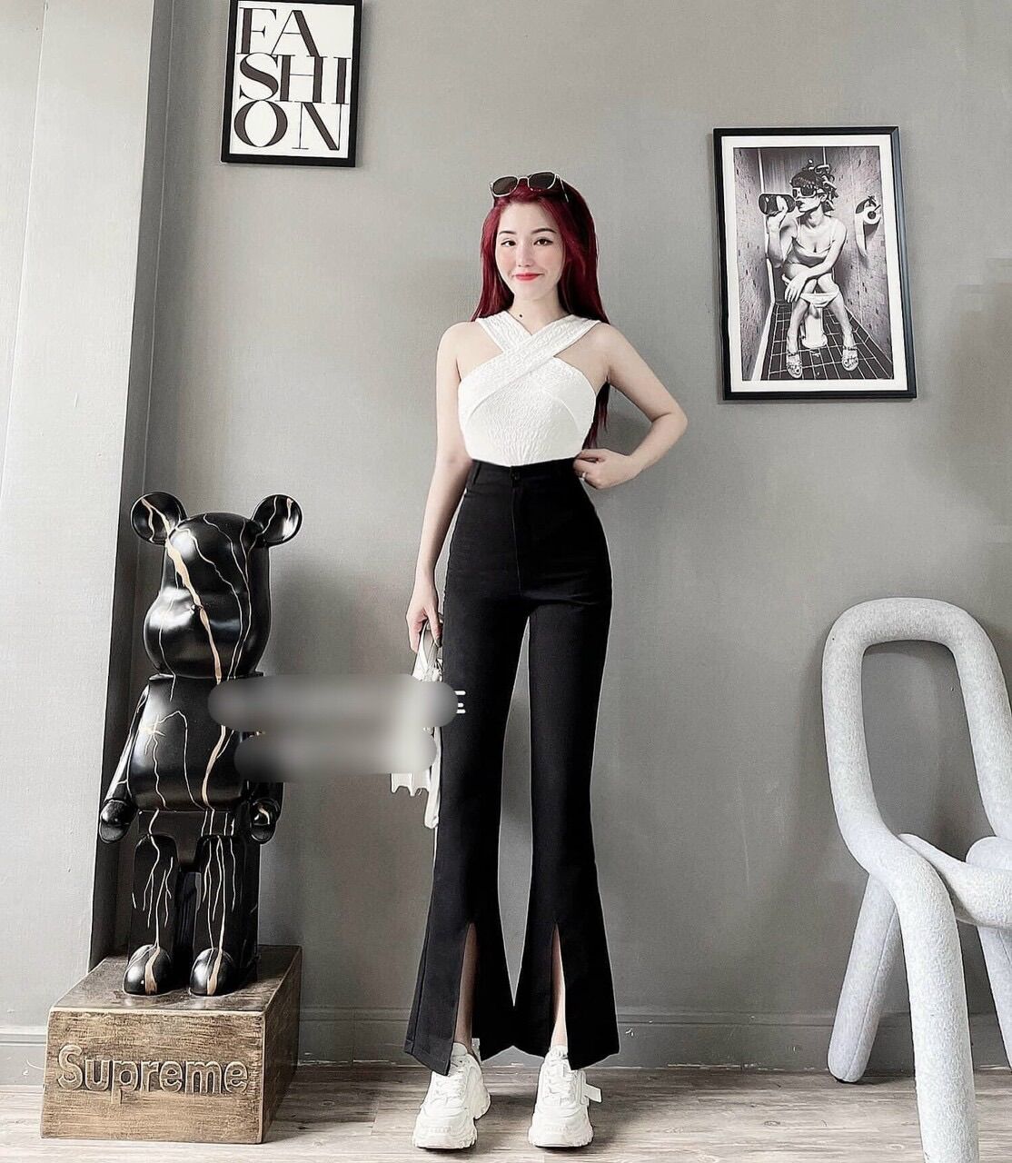 Áo kiểu yếm borip cổ chéo mc5