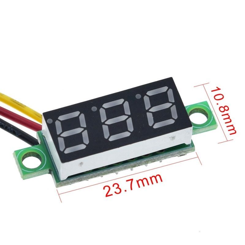 Vôn kế điện tử mini 0.28 inch 3 dây .3,5v-30v (đo 0-100V DC)