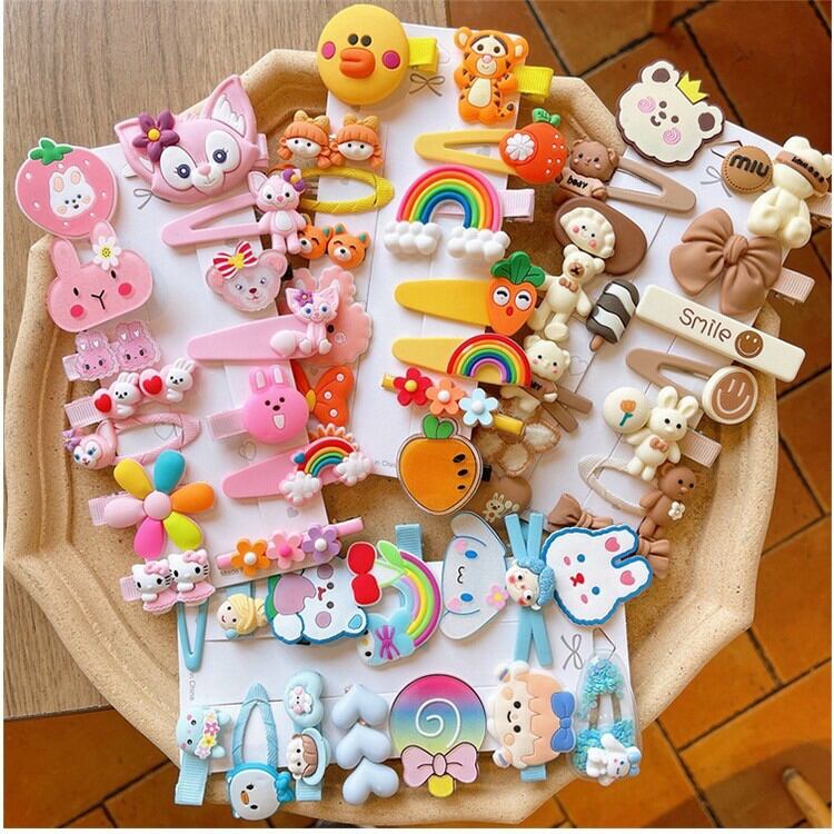 Set 14 kẹp tóc siêu dễ thương cho bé yêu