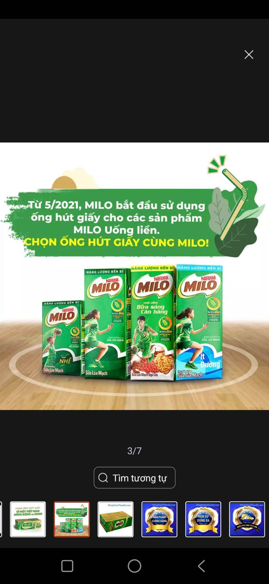 Combo 6 Vỉ Sữa Milo 180ml(24 hộp)