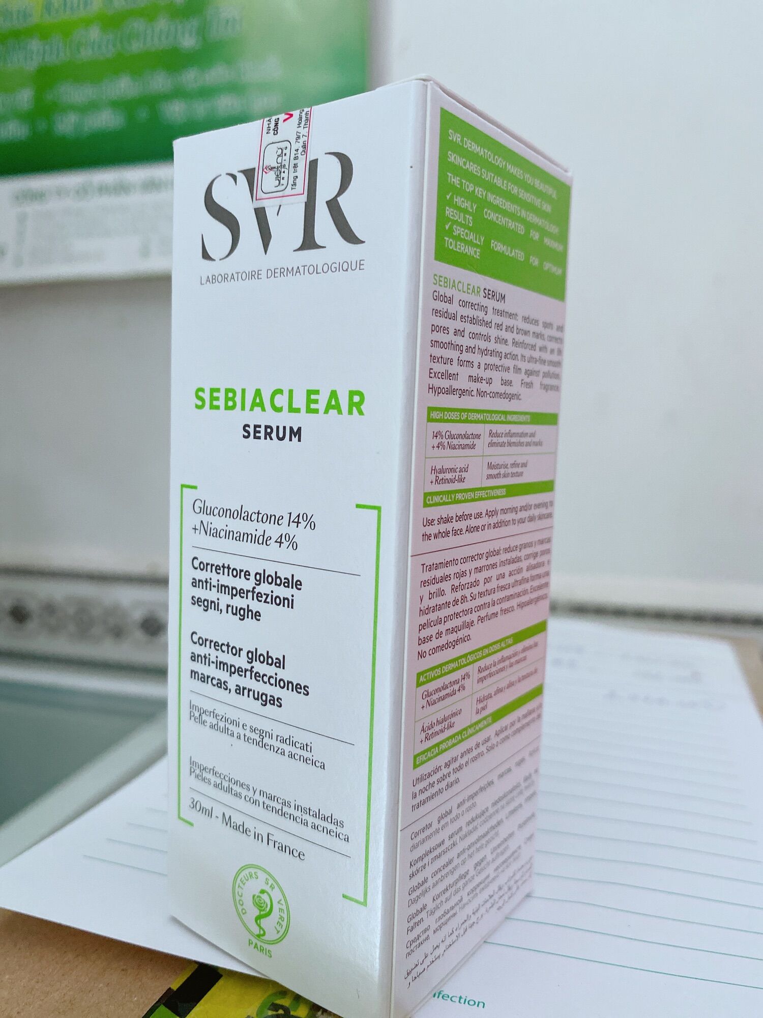 Serum svr sebiaclear serum chăm sóc da làm giảm mụn, thông thoáng lỗ chân lông, làm mềm mịn da 30ml