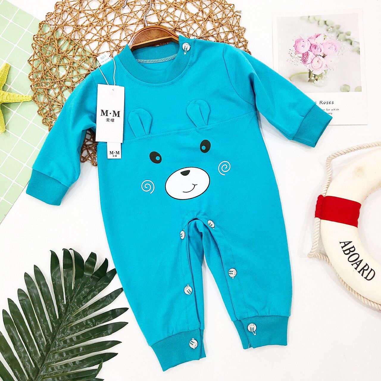 Body cotton hình thu đông cho bé 2-8kg