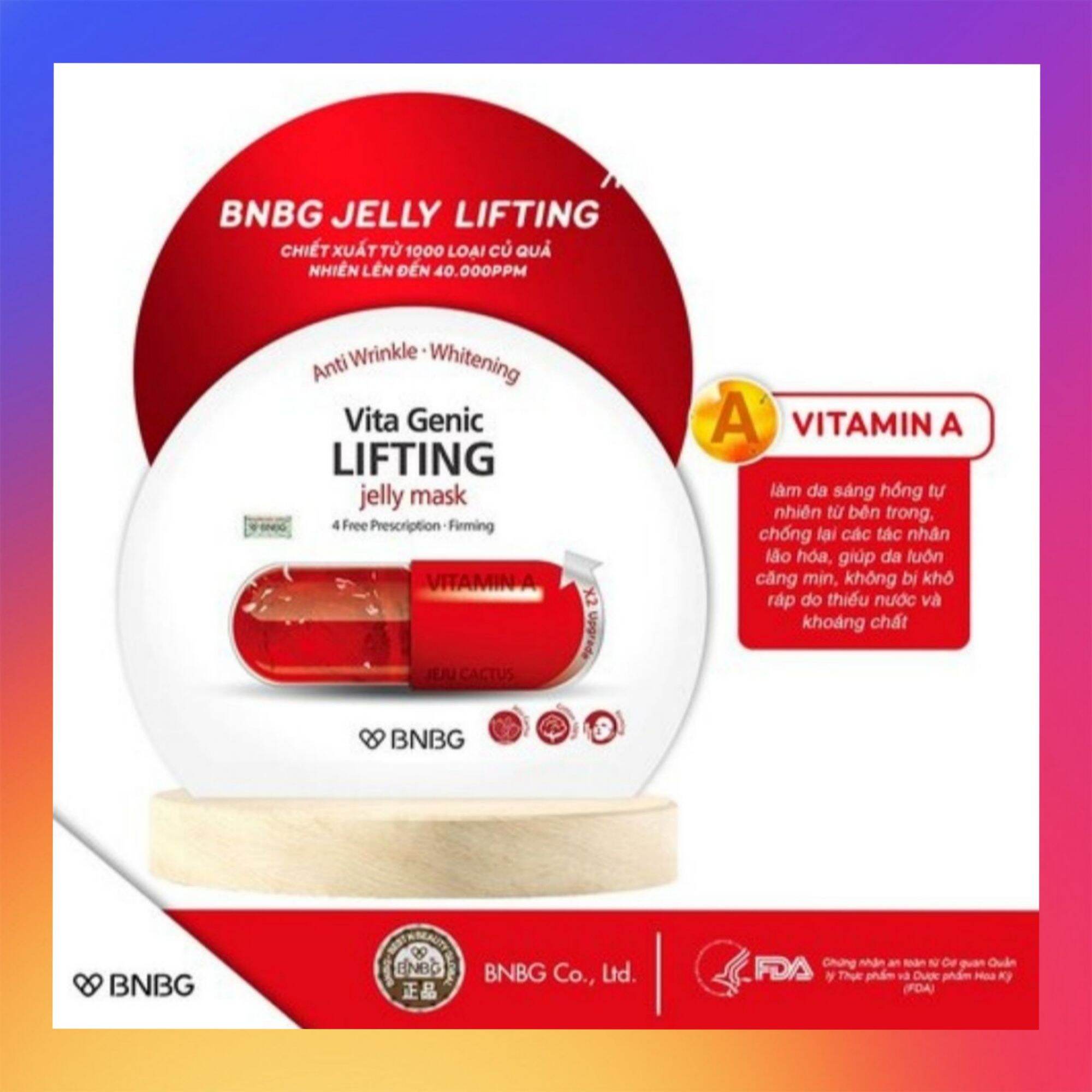 [ Freeship Max ] Mặt Nạ Bnbg Vitamin A Ngăn Ngừa Lão Hóa Da 30Ml Vita Genic Lifting Jelly Mask