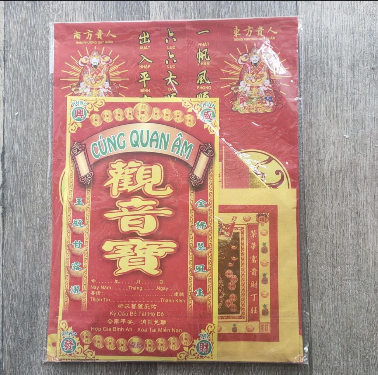 Giấy cúng mẹ quan âm loại đẹp+ vàng