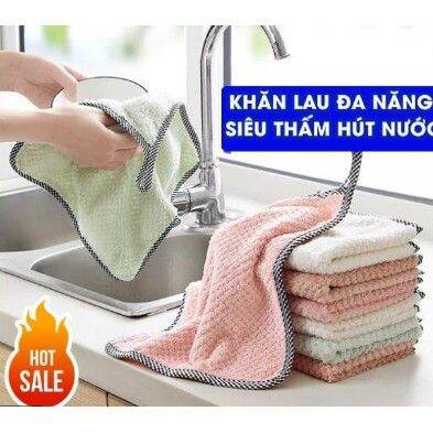 Khăn lau tay nhà bếp có móc treo