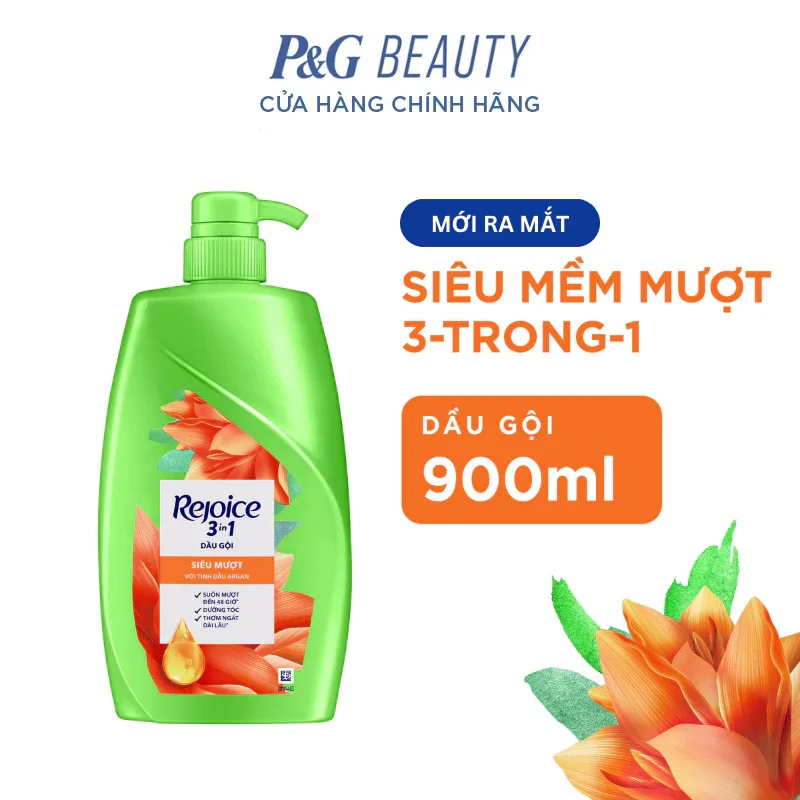 Dầu gội Rejoice 900ml Siêu Mềm Mượt
