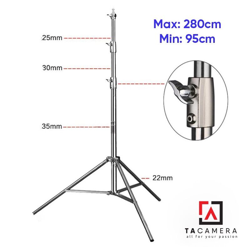 Chân đèn inox qihe j288s
