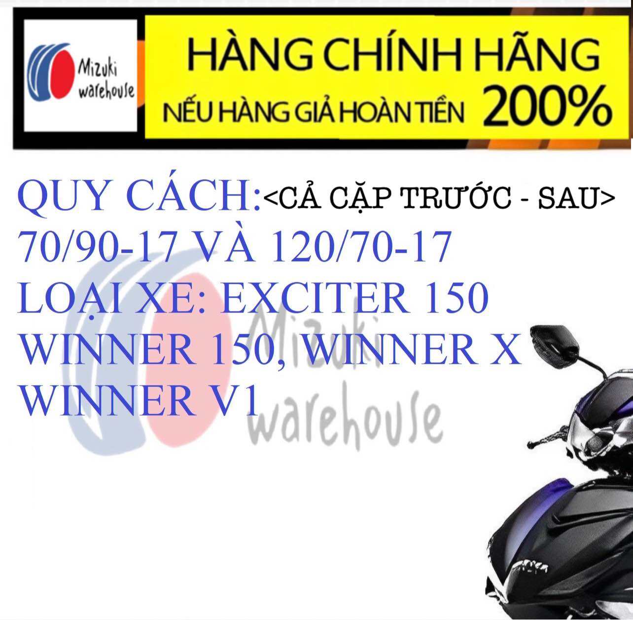 CẶP VỎ (LỐP) XE KHÔNG RUỘT ( CÓ BÁN LẺ TRƯỚC- SAU) LOẠI 1- DÀY DẶN-BÁM ĐƯỜNG- TIẾT KIỆM XĂNG CHO EXC
