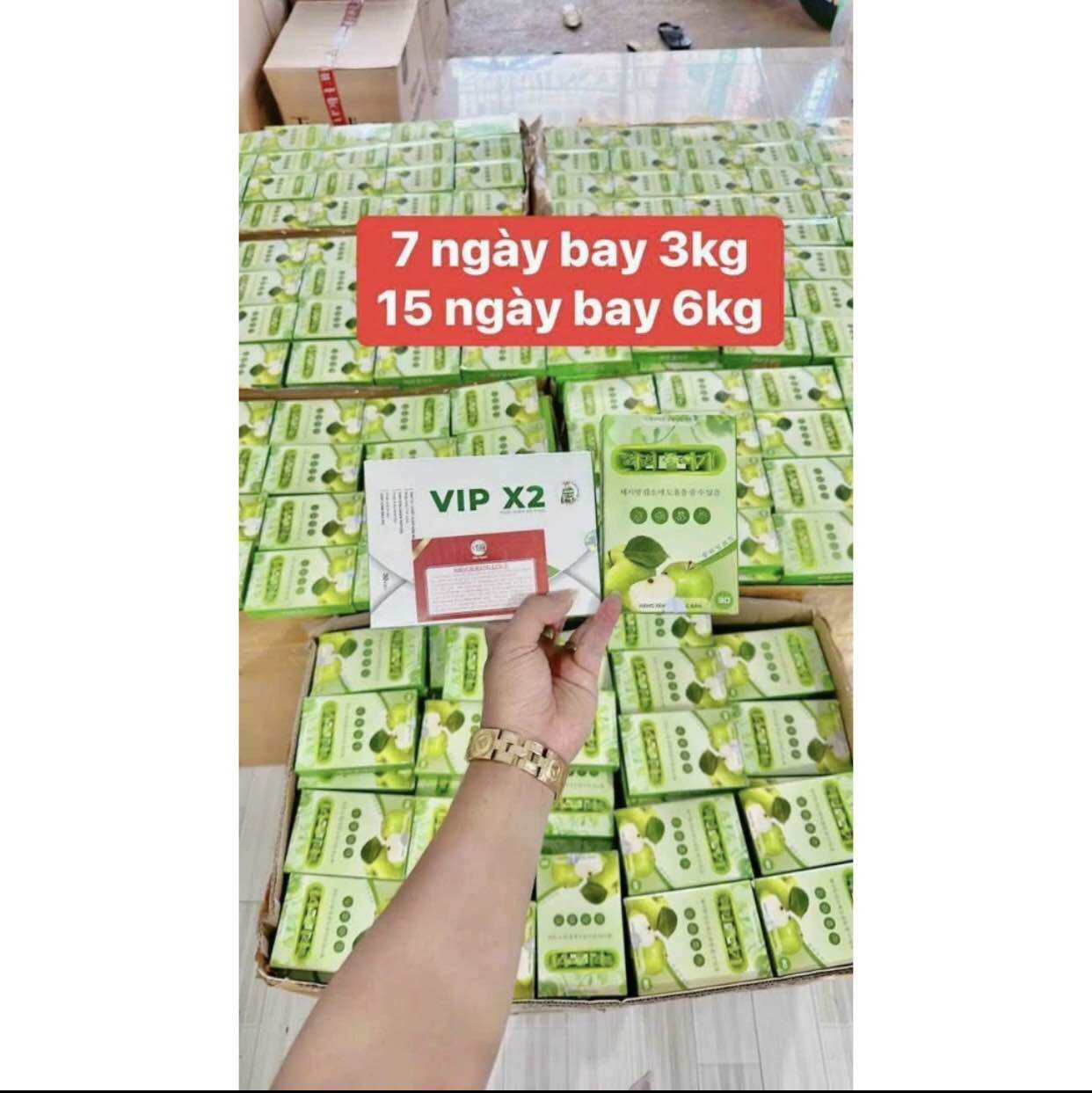 Giảm cân Tiến Hạnh VIP x2 mẫu mới tặng kèm hộp 30 viên detox