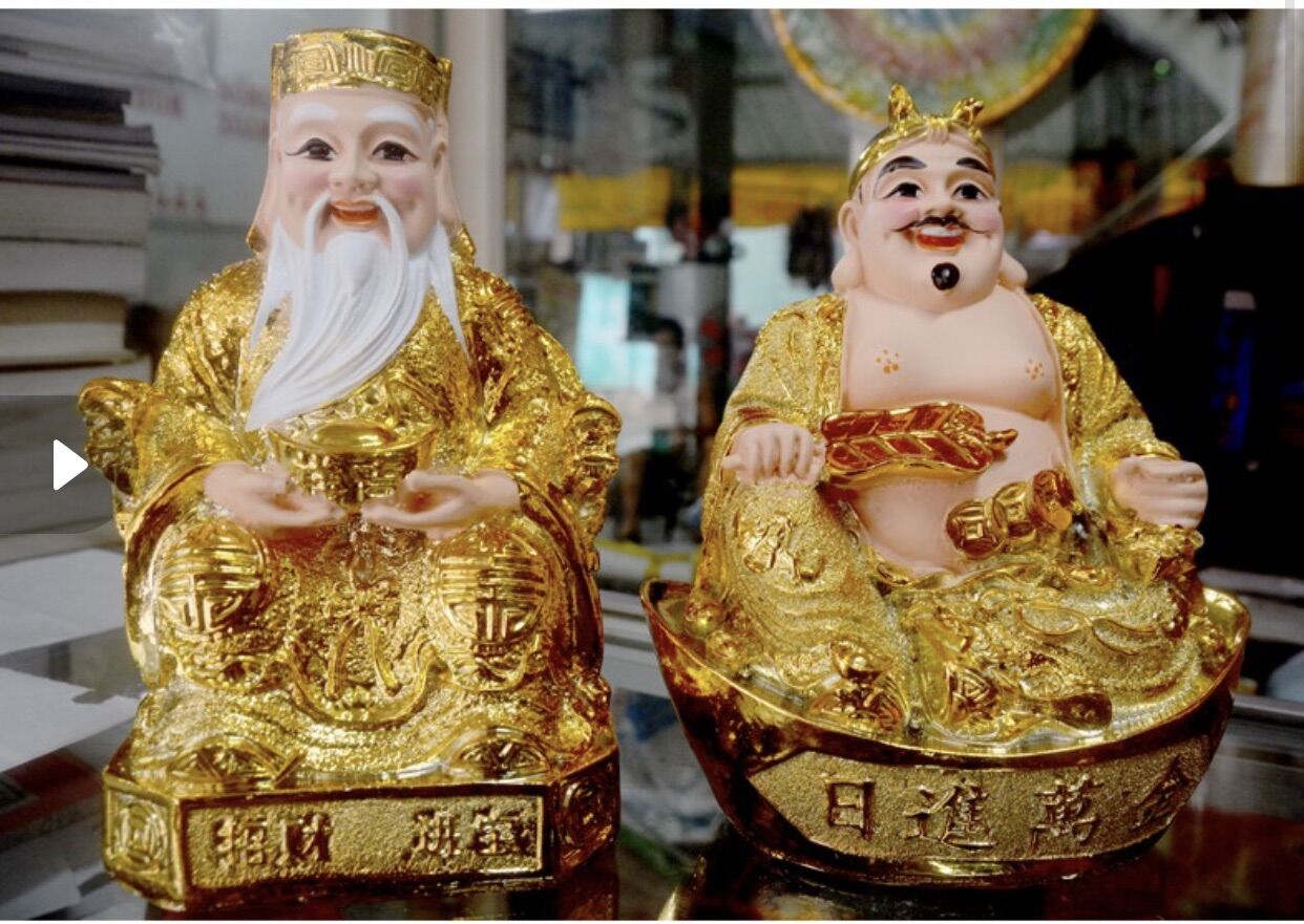 Tượng ông thần tài thổ địa kim sa - 26cm