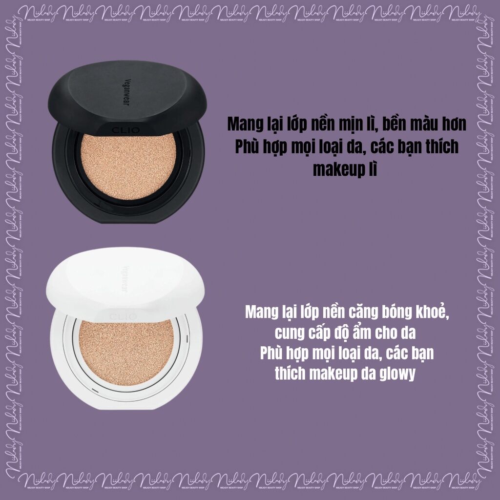 (HSD từ 23/3/2024) (VEGAN - thuần chay) Phấn nước Clio Veganwear Cushion