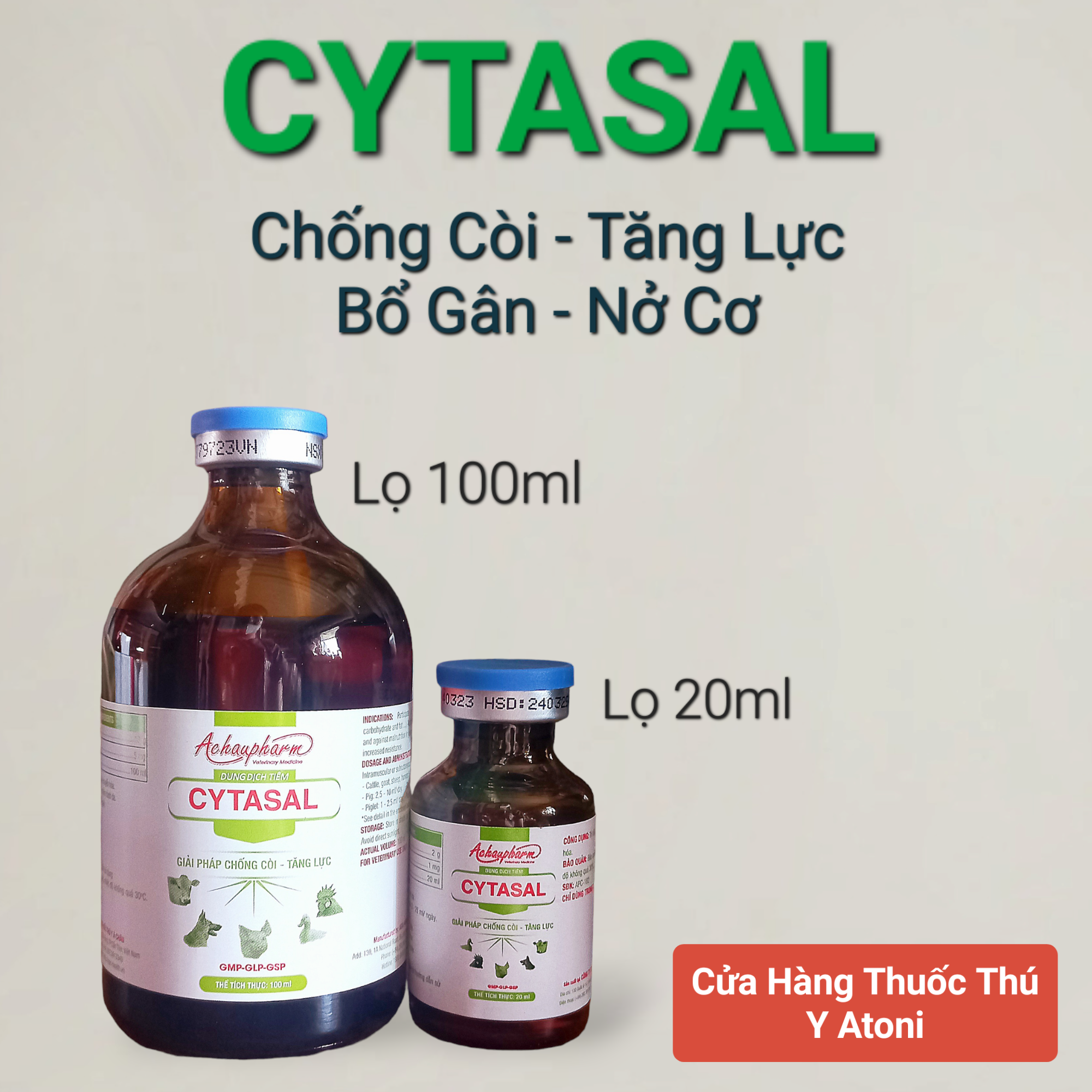 Cytasal - bổ máu, bổ gân, lì đòn, tăng cơ cho gà đá