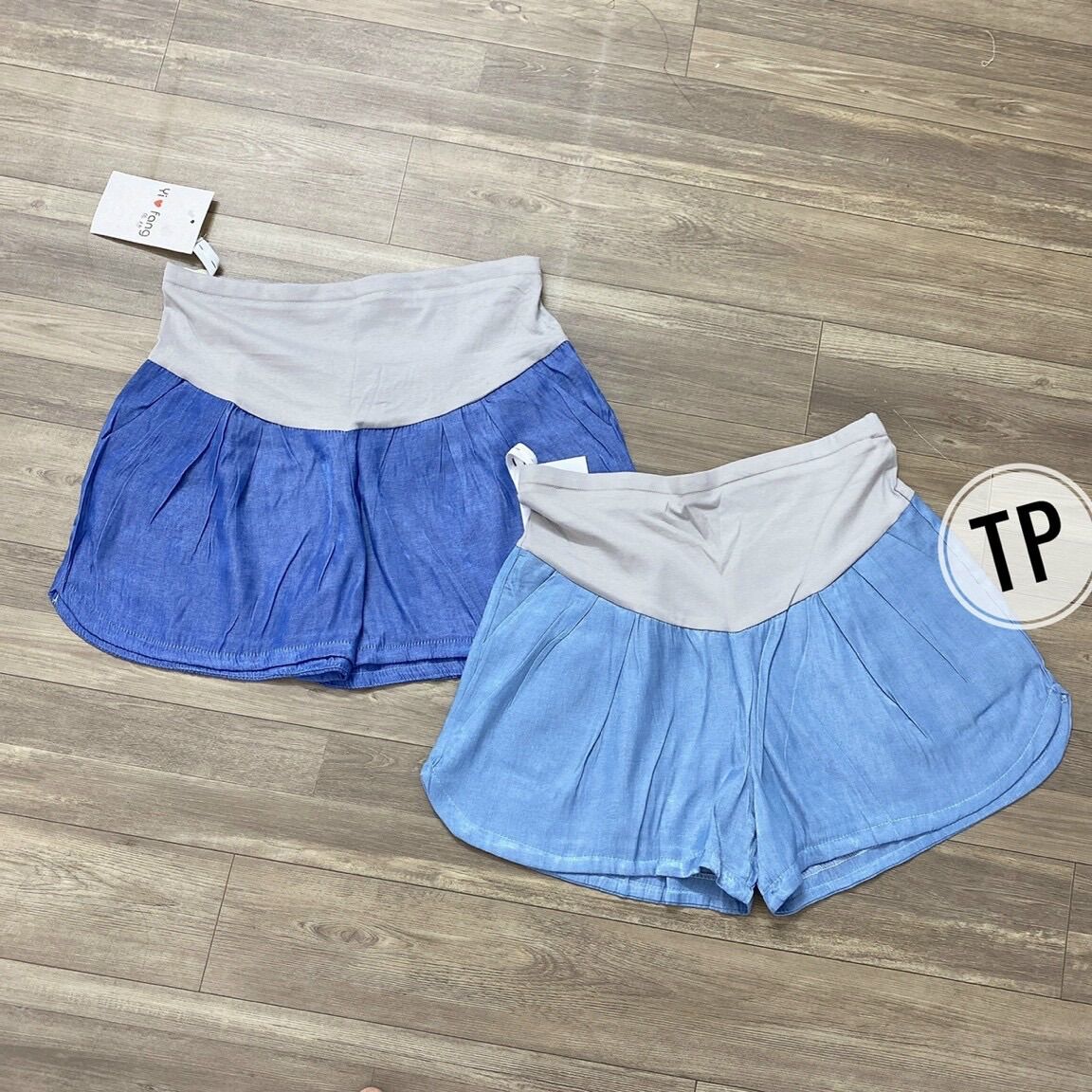 Quần đùi bầu, Quần short bầu jean giấy siêu xinh
