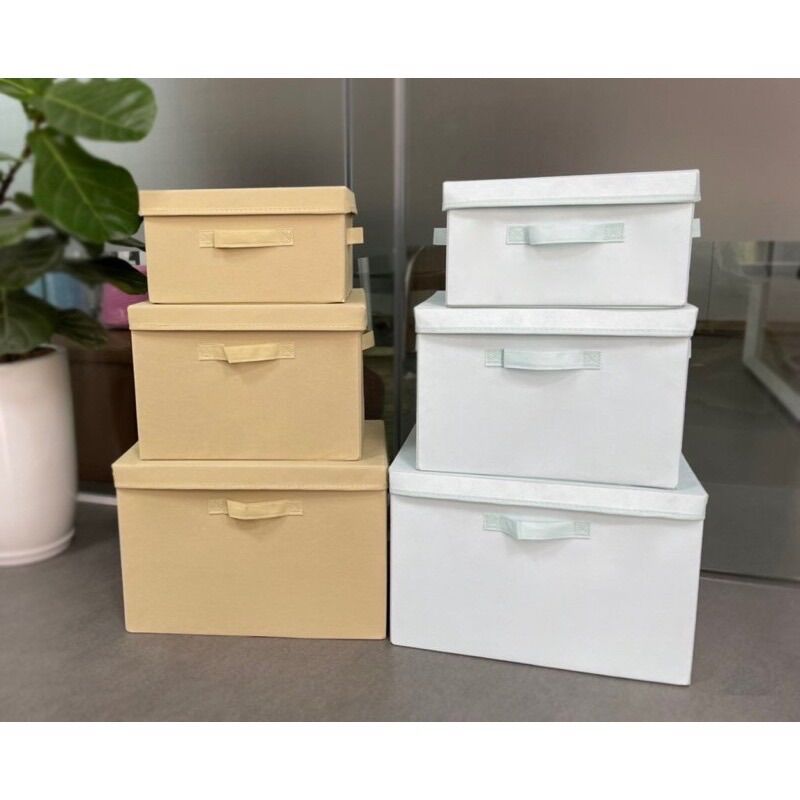 Hộp vải đựng quần áo - giỏ để khăn tắm - đồ chơi đa năng thùng đựng đồ có nắp bằng vải không dệt