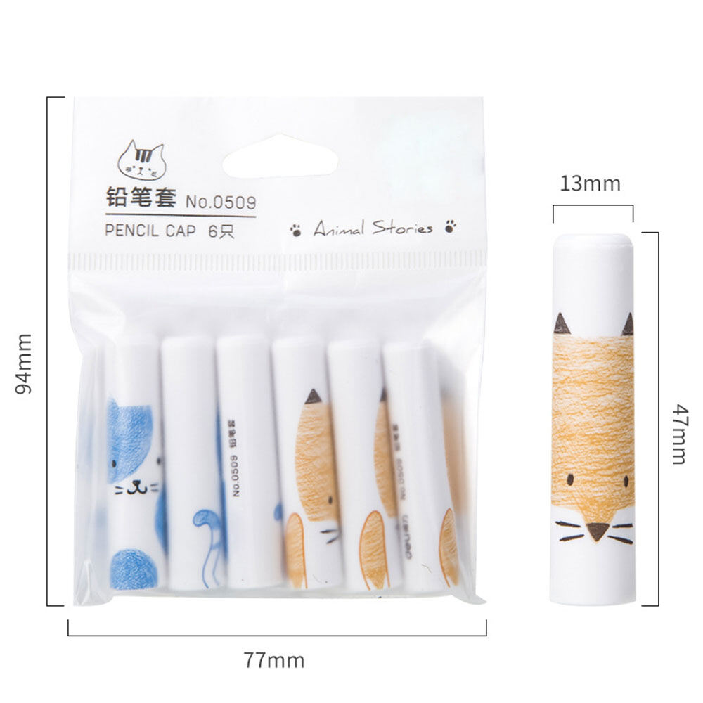 Set 6 nắp đậy bút chì (ko gồm bút)
