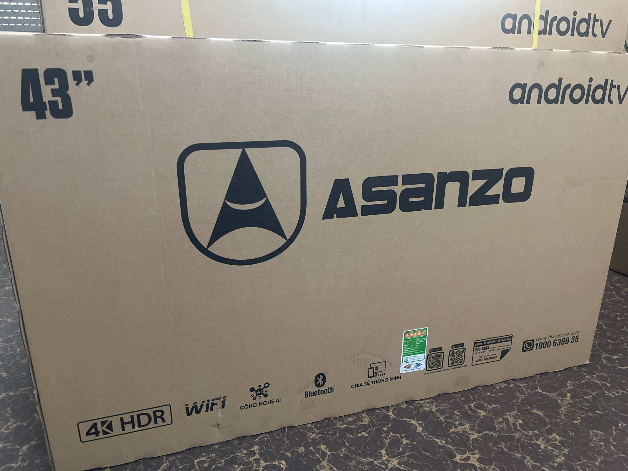[Trả góp 0%]Ti vi smart Asanzo 43 inch_43EX8- Google ti vi