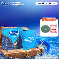 Bao cao su Durex Jeans cơ bản, bôi trơn, size 52.5mm, hộp 3 bao