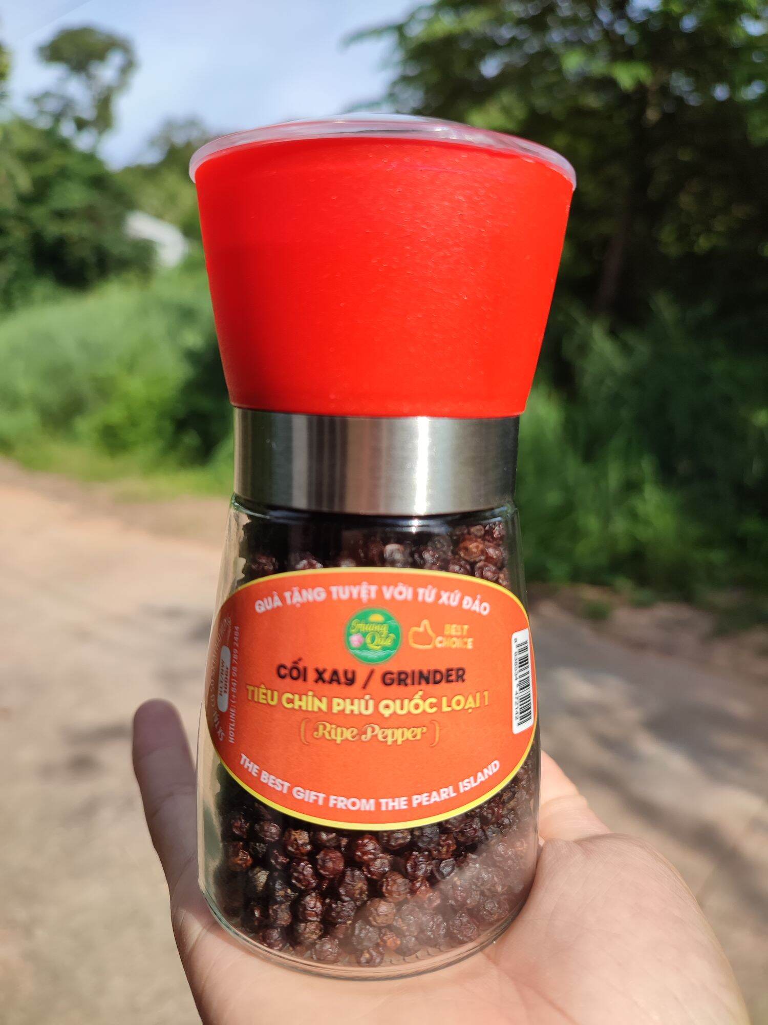 Cối xay tiêu chín đỏ loại 1 - hũ 100g