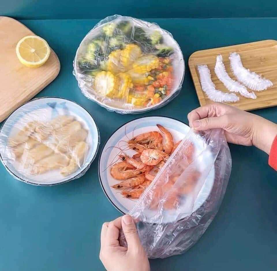 Sét 100 chiếc túi bọc thực phẩm gấu đa năng