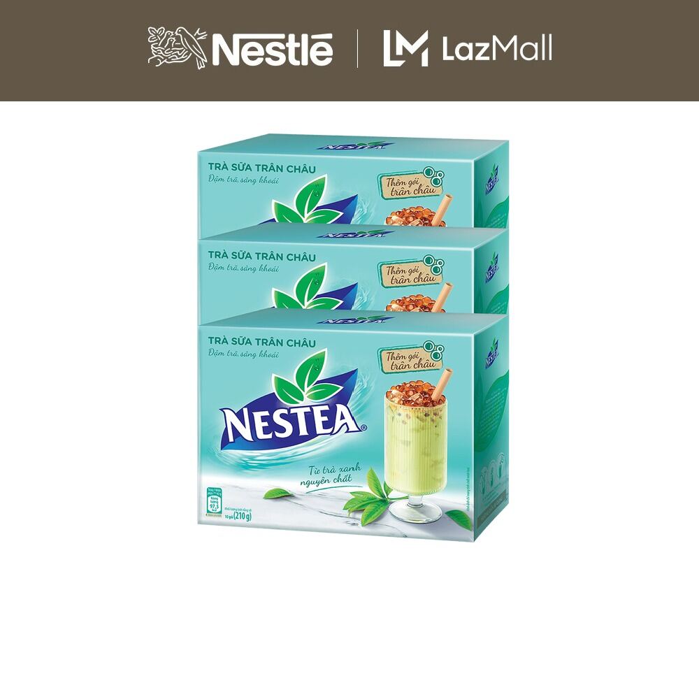 Combo 3 Hộp Trà sữa NESTEA trân châu (hộp 5 gói x 17g)