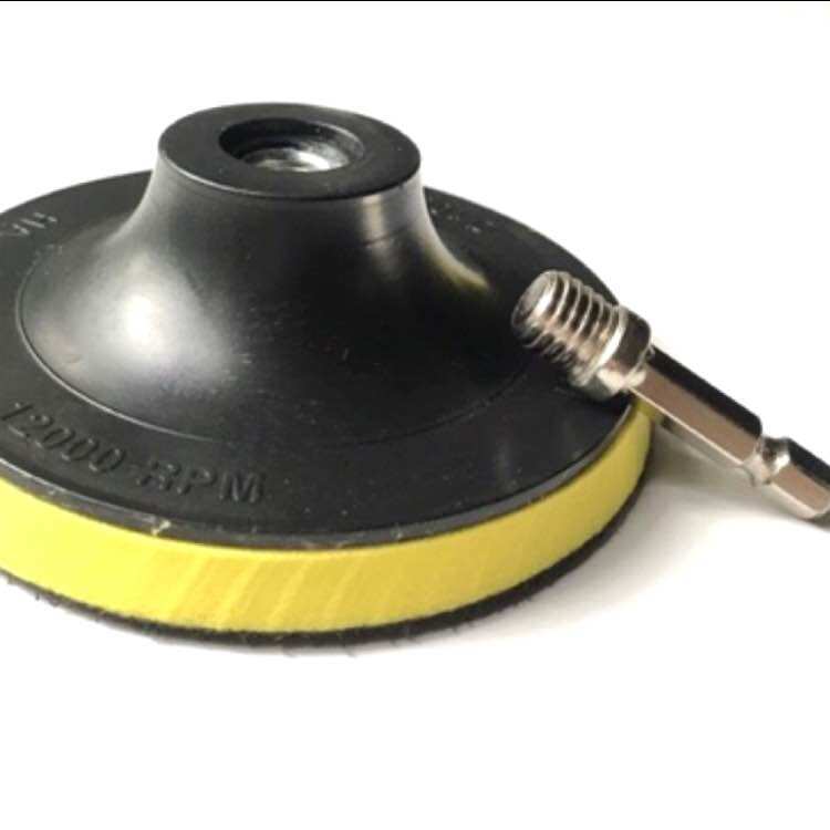 Bộ đế đĩa chà nhám tự dính 100mm cán chuôi lục giác 6.35mm