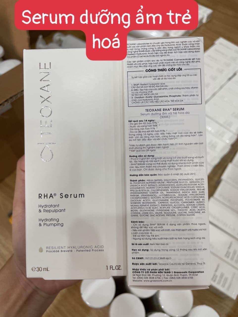 Serum RHA Teoxane dưỡng ẩm và trẻ hoá da