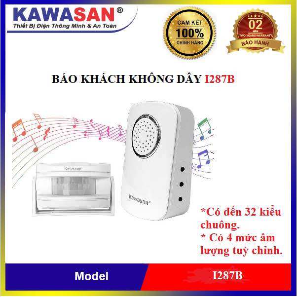 Chuông báo khách báo động Kawasan KW-i287B không dây
