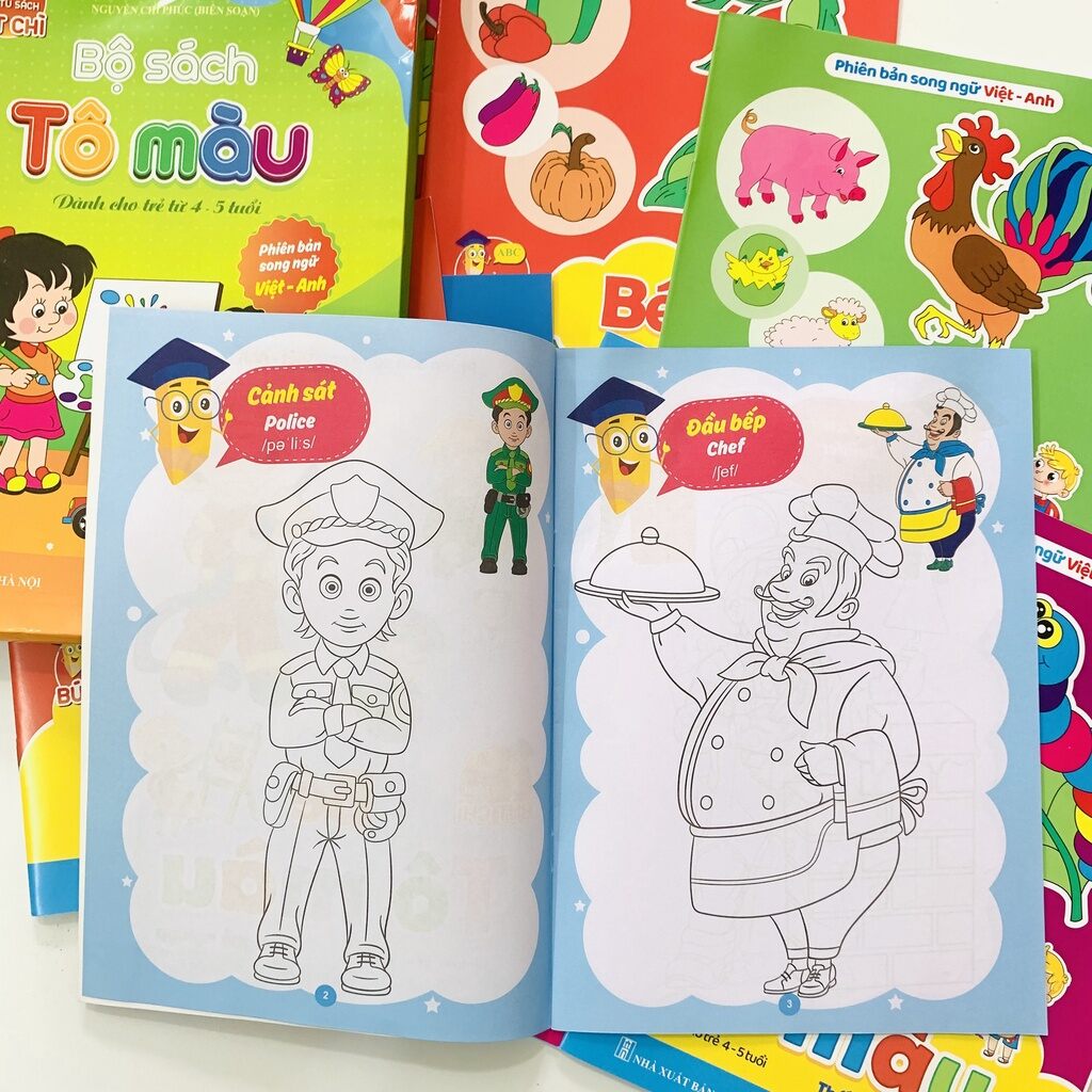 Combo túi 8 cuốn Bé Tô Màu 4-5tuổi