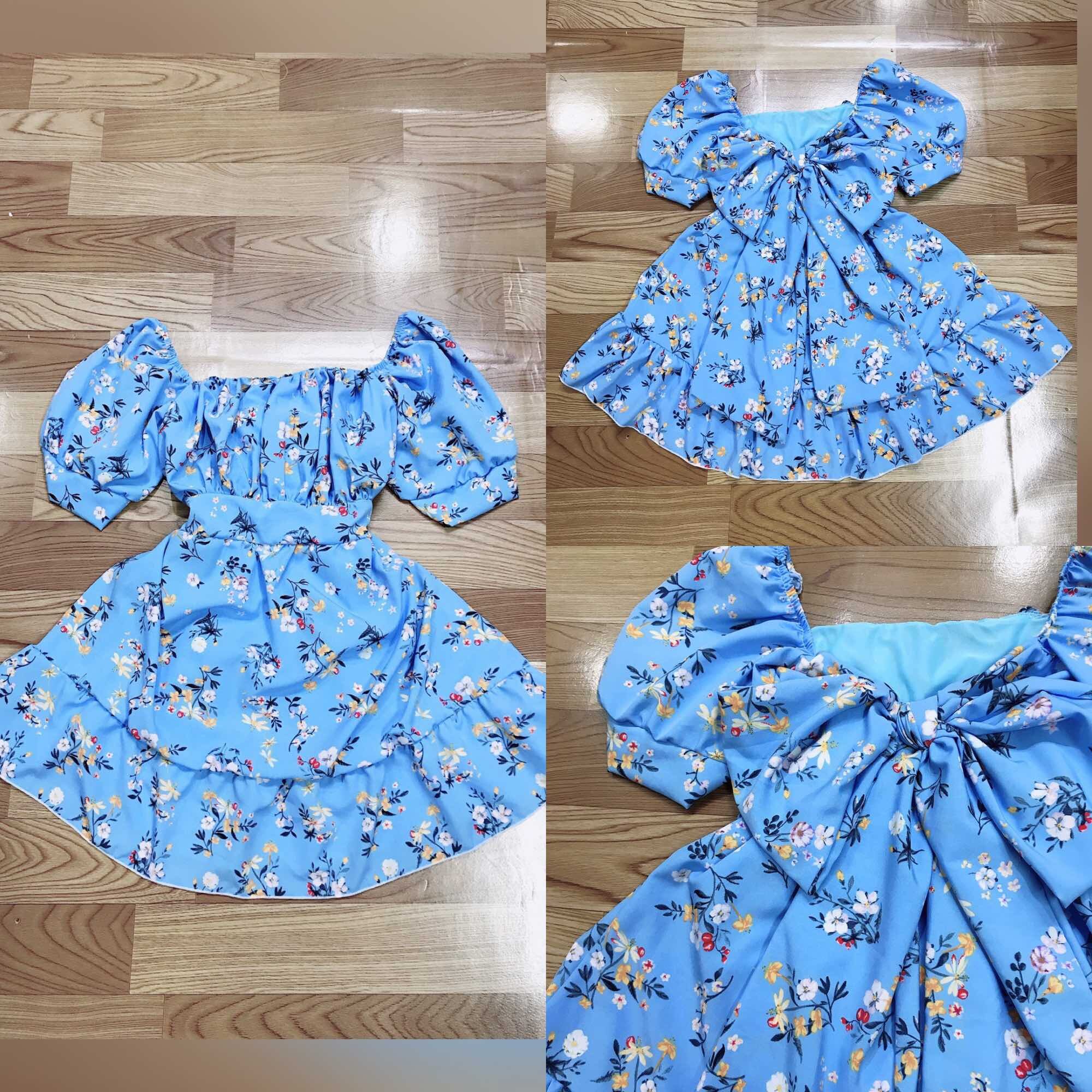 [Bigsize 60-85kg] Đầm thắt nơ lưng