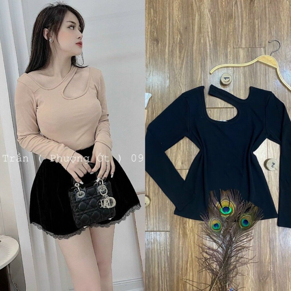 Áo thun cổ chéo borip
