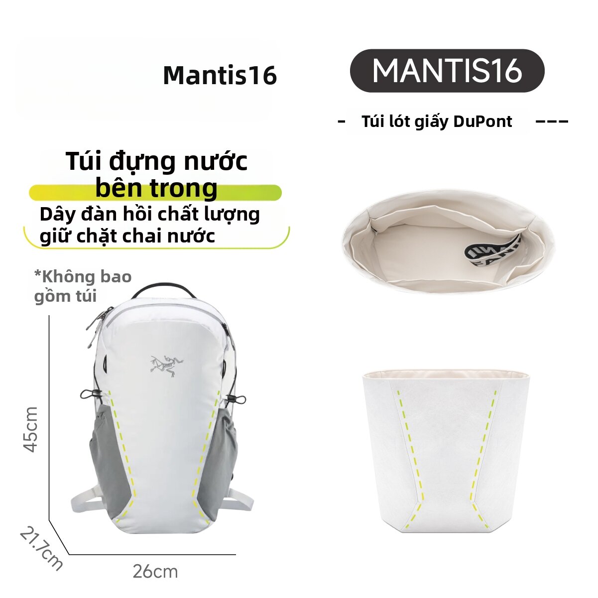 Balo Tương Thích Arcteryx Có Lớp Lót Teflon Siêu Nhẹ