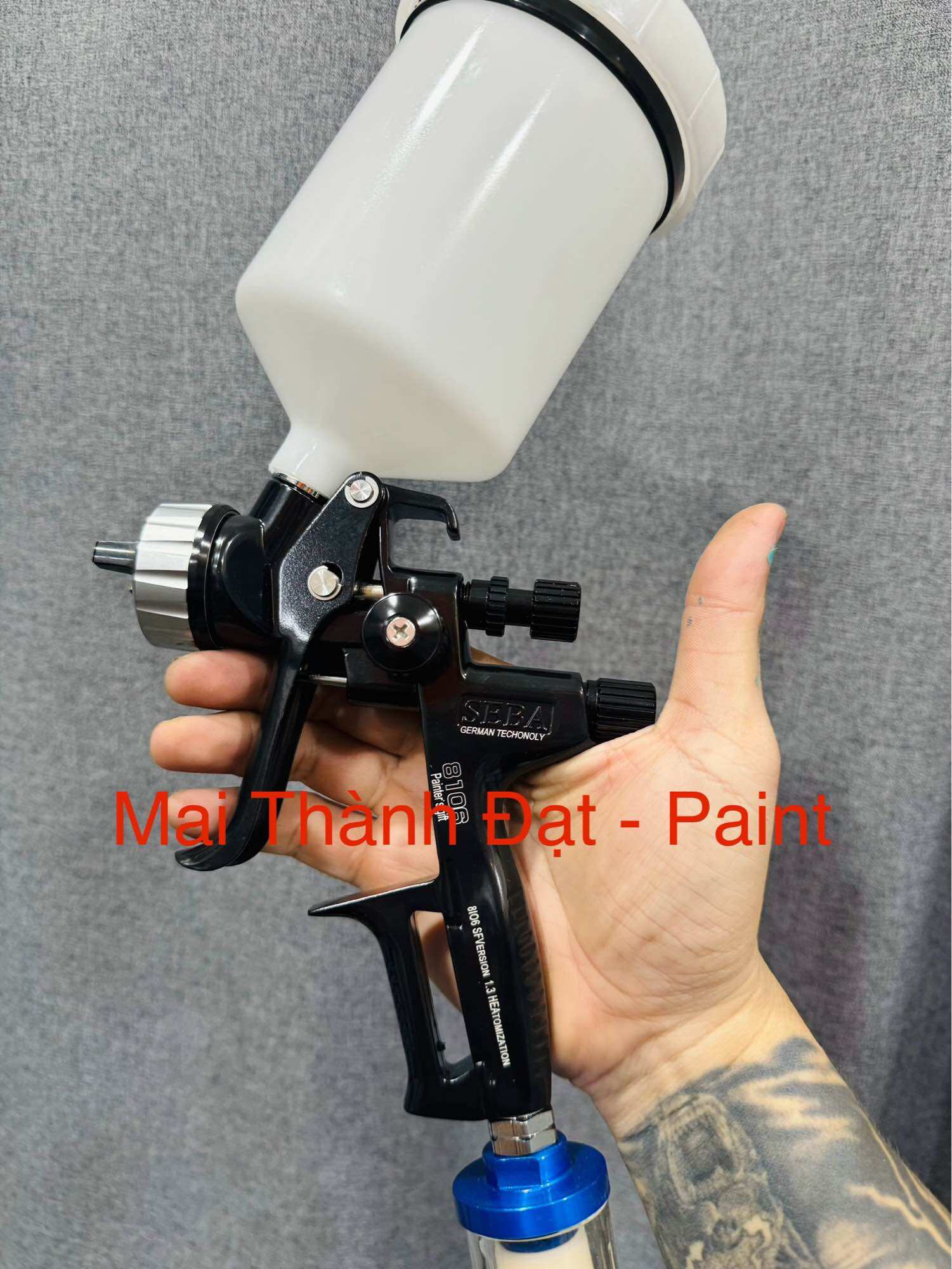 Súng Phun Sơn Seba 8106 ( Sơn oto xe máy ) Đầu Phun Chuẩn 1.3mm .