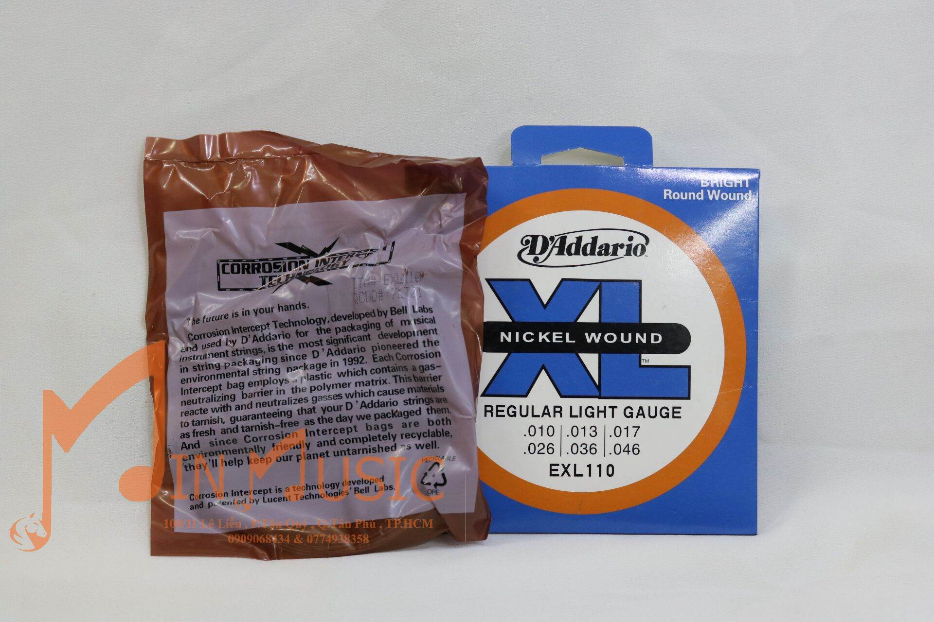 Dây đàn guitar điện , guitar electric (D'Addario EXL110)