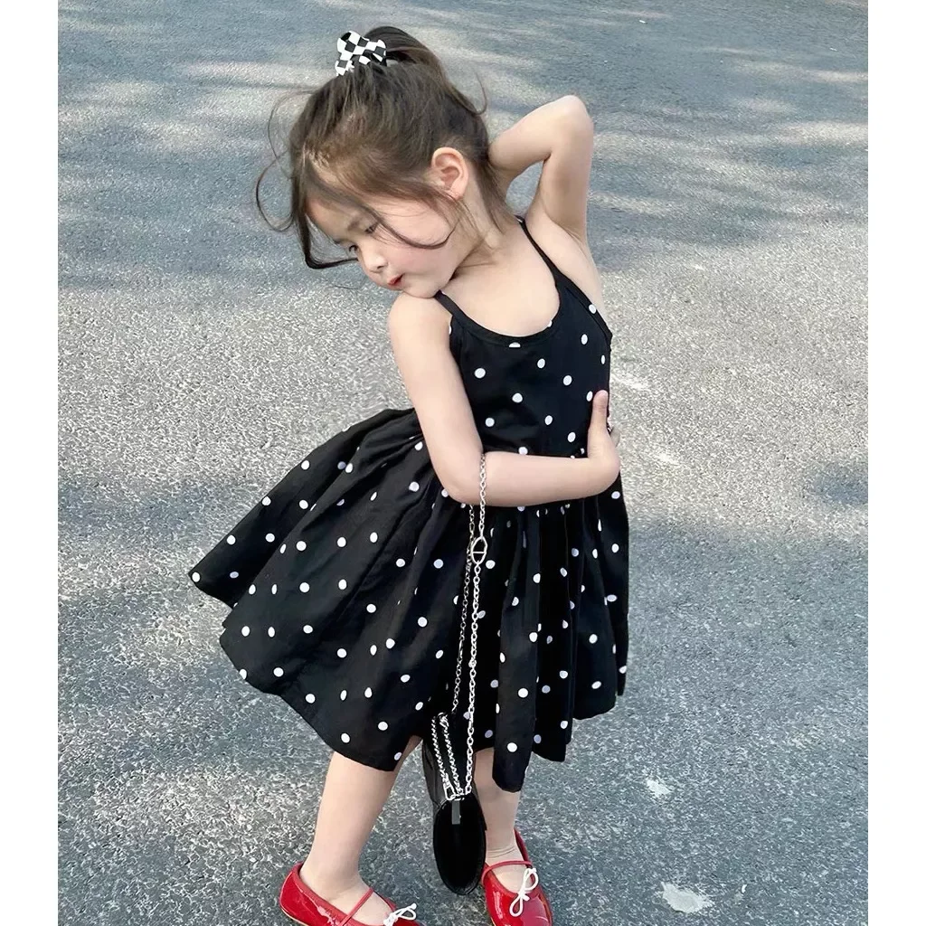 váy chấm bi có đan lưng cho bé 8_20kg