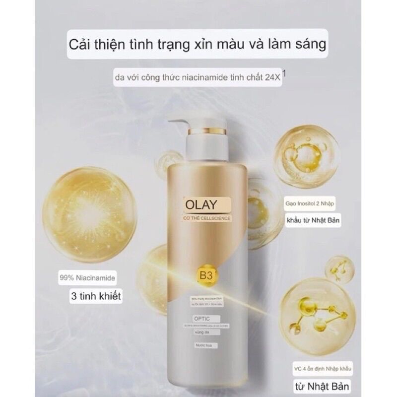 [ CHÍNH HÃNG] Sữa Tắm Trắng Olay B3 500ml