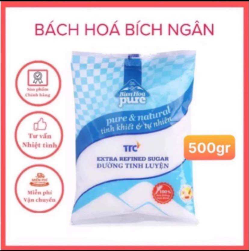 Đường tinh luyện biên hoà gói 500g