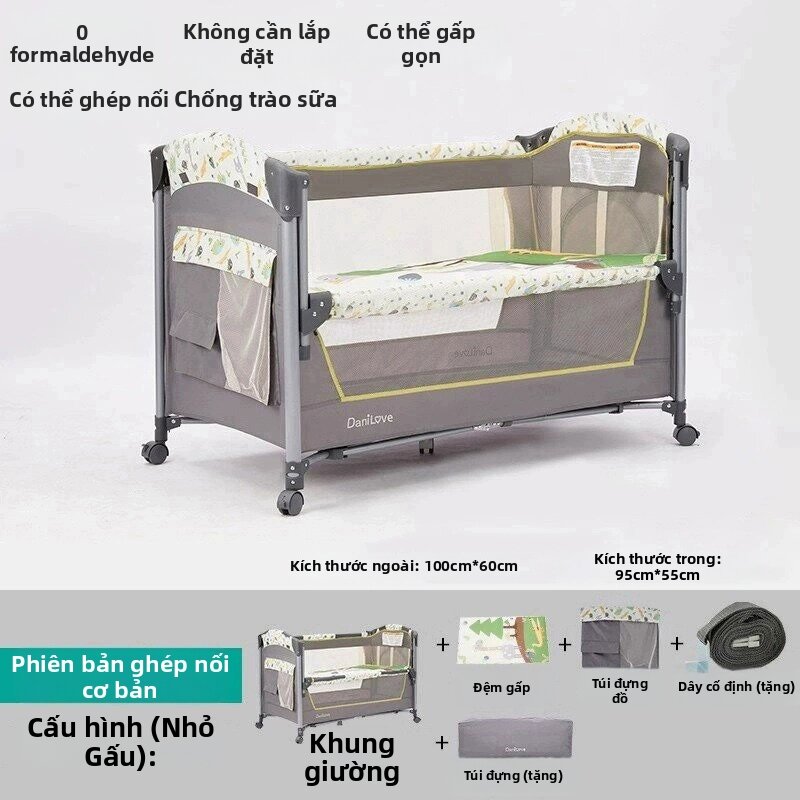 Giường Em Bé Đa Năng Gấp Được